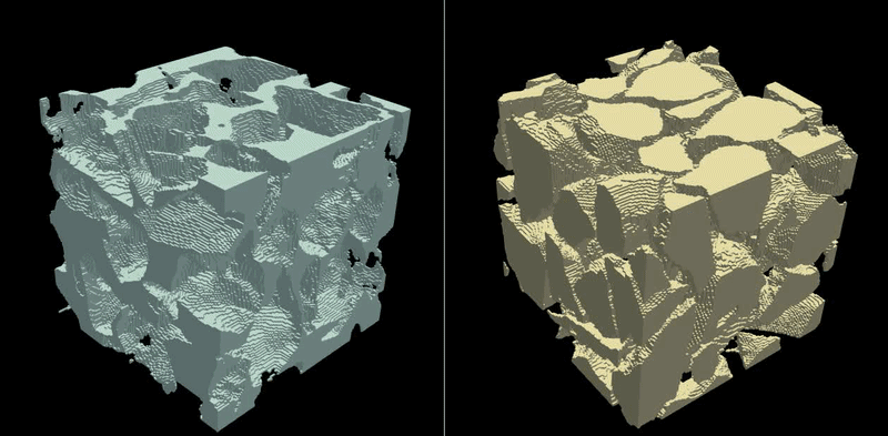 Visualization of a microstructure from a CT-Scans