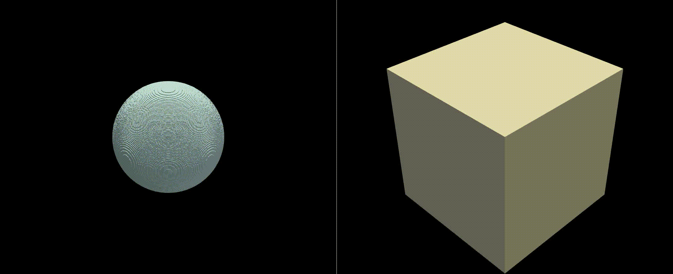 Visualization of a microstructure with an individual spherical pore